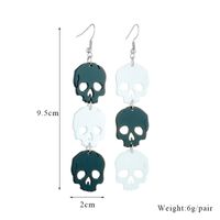 1 Pair Funny Skull Arylic Drop Earrings main image 2