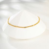 Casual Beach Simple Style Solid Color Stainless Steel 18K Gold Plated Bracelets In Bulk main image 1