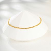 Casual Beach Simple Style Solid Color Stainless Steel 18K Gold Plated Bracelets In Bulk main image 6