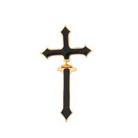 1 Piece Gothic Punk Cross Plating Alloy 14k Gold Plated Ear Studs main image 2