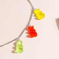 Wholesale Jewelry Ins Style Little Bear Alloy Resin Necklace main image 2