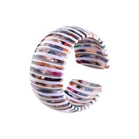 Ins Style Rainbow Stripe Leopard Acetic Acid Wholesale Cuff Bracelets main image 5