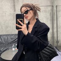 Streetwear Solid Color Ac Cat Eye Full Frame Women's Sunglasses main image 4