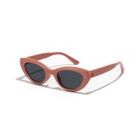 Retro Solid Color Ac Cat Eye Full Frame Men's Sunglasses sku image 2
