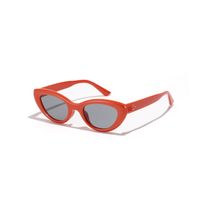 Retro Solid Color Ac Cat Eye Full Frame Men's Sunglasses sku image 5