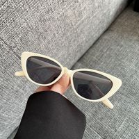 Ins Style Streetwear Solid Color Ac Cat Eye Full Frame Women's Sunglasses sku image 3
