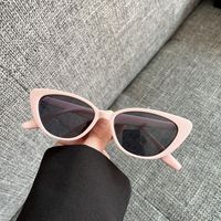 Ins Style Streetwear Solid Color Ac Cat Eye Full Frame Women's Sunglasses sku image 2
