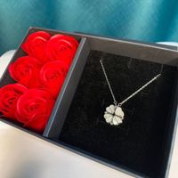 Süss Blume Sterling Silber Überzug Strasssteine Halskette Mit Anhänger 1 Stück sku image 10