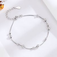 Casual Simple Style Solid Color Sterling Silver Polishing Bracelets main image 1