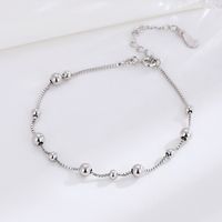 Casual Simple Style Solid Color Sterling Silver Polishing Bracelets sku image 1