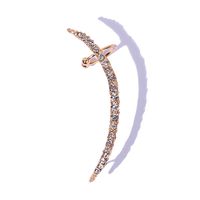 Style Simple Lune Alliage Incruster Strass Femmes Clips D'oreille main image 3