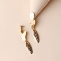 Retro Solid Color Metal Patchwork Women's Drop Earrings main image 4