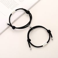 Preppy Style Simple Style Letter Alloy Rope Handmade Plating Silver Plated Couple Bracelets sku image 6