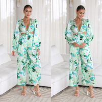 Women's Street Simple Style Color Block Full Length Printing Jumpsuits main image 5
