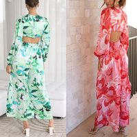 Women's Street Simple Style Color Block Full Length Printing Jumpsuits main image 4