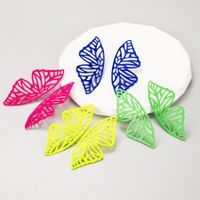 1 Pair Sweet Wings Butterfly Spray Paint Plating Alloy Gold Plated Ear Studs main image 1