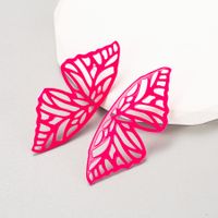 1 Pair Sweet Wings Butterfly Spray Paint Plating Alloy Gold Plated Ear Studs main image 7