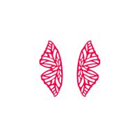 1 Paar Süss Flügel Schmetterling Sprühfarbe Überzug Legierung Vergoldet Ohrstecker main image 3