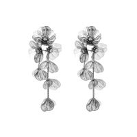 1 Pair Elegant Sweet Flower Plating Inlay Alloy Metal Rhinestones Gold Plated Drop Earrings main image 3