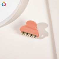 Sweet Simple Style Solid Color Plastic Hair Claws sku image 1