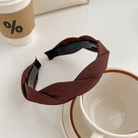 Ins Style Simple Style Solid Color Cloth Hair Band sku image 2