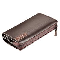 Men's Solid Color Pu Leather Zipper Wallets main image 1