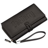 Men's Solid Color Pu Leather Zipper Buckle Wallets main image 1