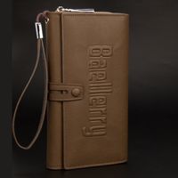 Men's Solid Color Pu Leather Zipper Buckle Wallets sku image 3