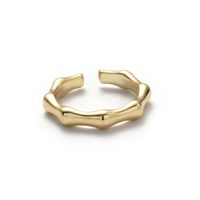 Ins Style Simple Style Solid Color Knot Copper Plating 18k Gold Plated Open Ring main image 3