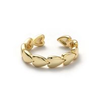 Ins Style Simple Style Solid Color Knot Copper Plating 18k Gold Plated Open Ring main image 6