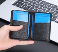 Men's Solid Color Pu Leather Open Card Holders main image 4