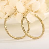 1 Pair Casual Simple Style Solid Color Plating Titanium Steel 18K Gold Plated Hoop Earrings main image 8