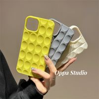 Ins Style Korean Style Oval Solid Color Silica Gel   Phone Cases main image 4