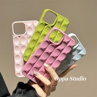 Ins Style Korean Style Oval Solid Color Silica Gel   Phone Cases main image 2