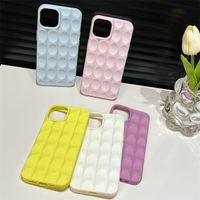 Ins Style Korean Style Oval Solid Color Silica Gel   Phone Cases main image 1
