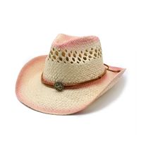 Women's Simple Style Star Patchwork Crimping Straw Hat main image 3