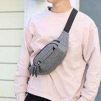 Men's Classic Style Solid Color Oxford Cloth Waist Bags main image 5