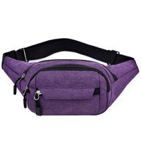 Men's Classic Style Solid Color Oxford Cloth Waist Bags sku image 6