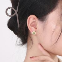 1 Pair INS Style Casual Devil'S Eye Plating Inlay Stainless Steel Gem 18K Gold Plated Ear Studs main image 8