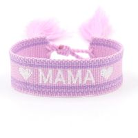 Mama Traverser Lettre Forme De Cœur Polyester Fête Des Mères Femmes Bracelets main image 5