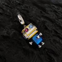 Simple Style Cartoon Character Sterling Silver Enamel Charms Pendant Necklace main image 4