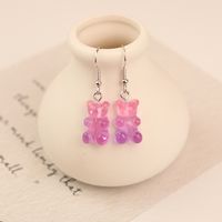 Cartoon Style Bear Resin Three-dimensional Women's Drop Earrings sku image 4