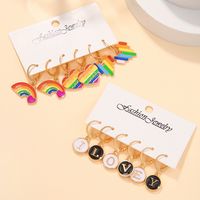 Simple Style Letter Alloy Patchwork Women's Drop Earrings main image 1