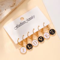 Simple Style Letter Alloy Patchwork Women's Drop Earrings main image 2