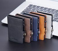 Men's Solid Color Pu Leather Open Card Holders main image 2