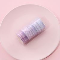Korean Plaid And Paper Adhesive Tape Set Creative Stationery Diy Plaid Hand Account Handmade Stickers Exclusive For Cross-border sku image 3