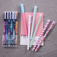 Creative Cartoon 6 Pack Gel Pen Set Hot Selling Stationery Set For Students Ball Pen Factory Direct Sales main image 4