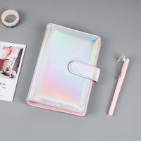 Stationery Korean Ins Girl Heart Macaron Loose-leaf Notebook Pu Journal Book Notepad Journal Book Travel Book sku image 136