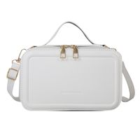 Frau Pu-leder Einfarbig Vintage-stil Klassischer Stil Quadrat Reißverschluss Schultertasche Handtasche Umhängetasche sku image 2