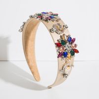Elegant Blume Tuch Inlay Strasssteine Glas Perle Haarband sku image 4